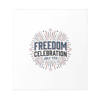 Freiheitsfeier 4. Juli Patriotic-Shirt-Design Notizblock