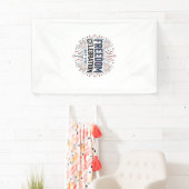 Freiheitsfeier 4. Juli Patriotisches Hemd Design Banner (Insitu)