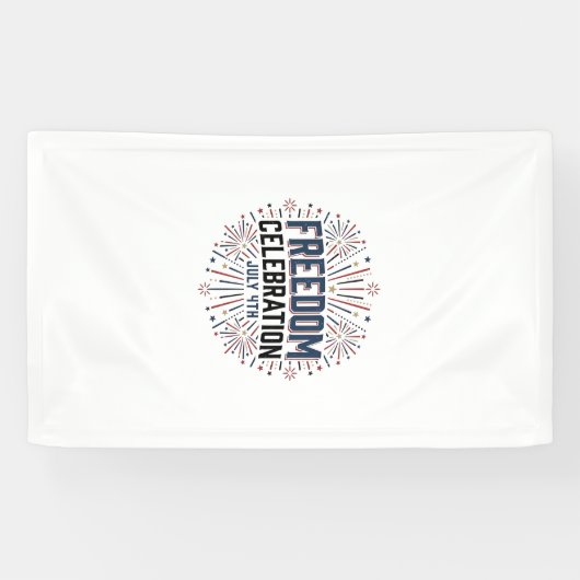 Freiheitsfeier 4. Juli Patriotisches Hemd Design Banner (Horizontal)