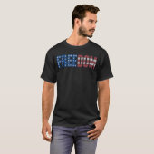 Freiheitsflagge Amerikanisch T-Shirt (Vorne ganz)