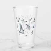Freiheitsflieger-Illustration Glas (Rückseite)