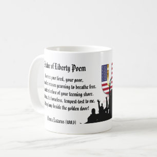 Freiheitsgedicht, eine Nation von Einwanderern Kaffeetasse