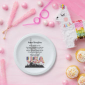 Freiheitsgedicht, eine Nation von Einwanderern Pappteller (Party)