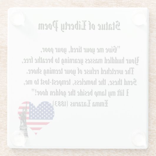 Freiheitsgedicht Glasuntersetzer (Rückseite)