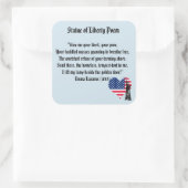 Freiheitsgedicht Quadratischer Aufkleber (Tasche)