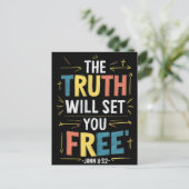 Freiheitsgefühl: Die Wahrheit Set dir frei Postkarte (Stehend Vorderseite)