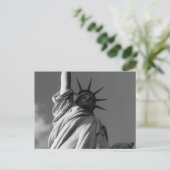 Freiheitsgesicht schwarz & weiß postkarte (Stehend Vorderseite)