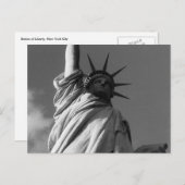 Freiheitsgesicht schwarz & weiß postkarte (Vorne/Hinten)