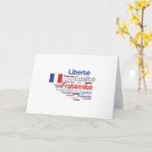 Freiheitsgleichheit Brüderlichkeit Französischer N Karte (Gelbe Blume)