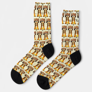 Freiheitsglocke auf der Unabhängigkeitserklärung Socken