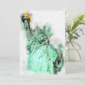 Freiheitsgrabstatue Nah-up Portrait Dankeskarte (Stehend Vorderseite)