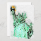 Freiheitsgrabstatue Nah-up Portrait Dankeskarte (Vorne/Hinten)