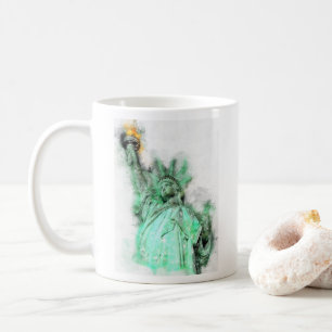 Freiheitsgrabstatue Nah-up Portrait Kaffeetasse
