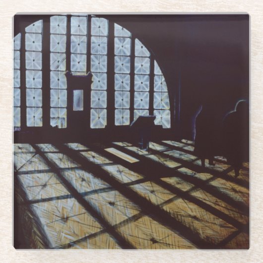 Freiheitshallen, Insel Ellis Glasuntersetzer (Vorderseite)