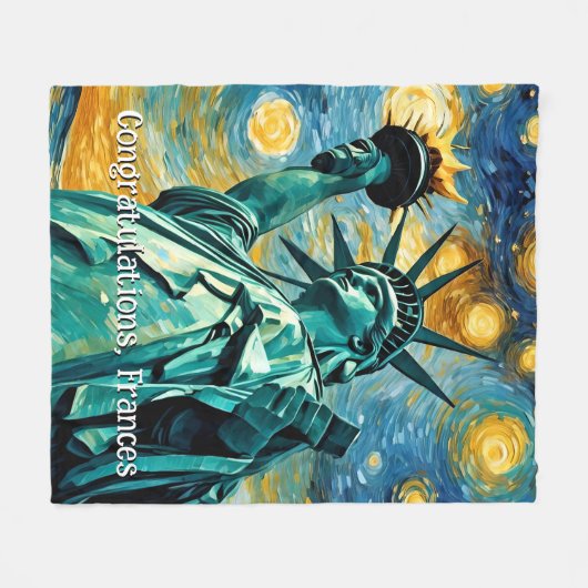 Freiheitsimpressionismus Fleecedecke (Vorderseite (Horizontal))