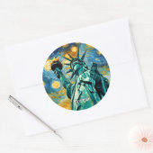 Freiheitsimpressionismus Runder Aufkleber (Umschlag)