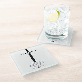 Freiheitskreuz Glasuntersetzer