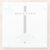 Freiheitskreuz Glasuntersetzer (Rückseite)