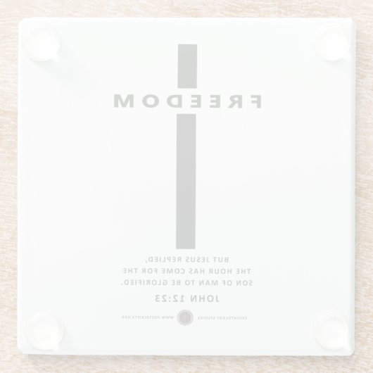 Freiheitskreuz Glasuntersetzer (Rückseite)