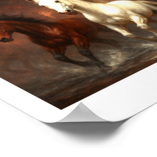 Freiheitslauf - Majestic Equine Wall Art Poster (Ecke)