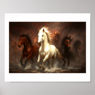 Freiheitslauf - Majestic Equine Wall Art Poster
