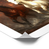 Freiheitslauf - Majestic Horses Galloping Poster (Ecke)