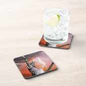 Freiheitslichtstatue. Getränkeuntersetzer (Rechte Seite)