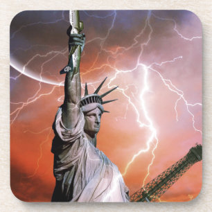 Freiheitslichtstatue. Getränkeuntersetzer