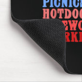 Freiheitsparaden Picknicks Feuerwerk _ USA Mousepad (Ecke)