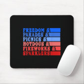 Freiheitsparaden Picknicks Feuerwerk _ USA Mousepad (Mit Mouse)