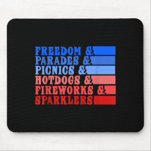 Freiheitsparaden Picknicks Feuerwerk _ USA Mousepad