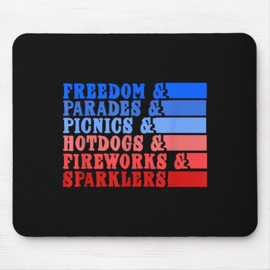 Freiheitsparaden Picknicks Feuerwerk _ USA Mousepad (Vorne)