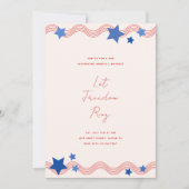 Freiheitsring am 4. Juli lass Party Einladung (Vorderseite)