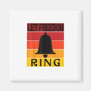 Freiheitsring im Retro-Sonnenuntergang gelassen Magnet