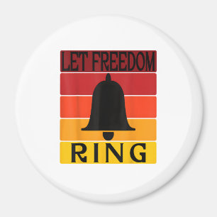 Freiheitsring im Retro-Sonnenuntergang gelassen Magnet