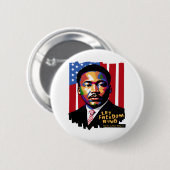 Freiheitsring, MLK-Zitat, Schwarze Geschichte gela Button (Vorne & Hinten)
