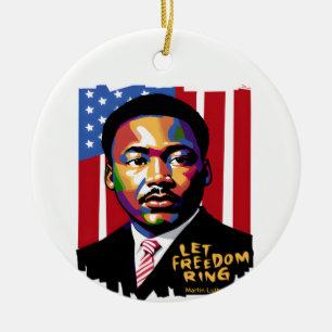 Freiheitsring, MLK-Zitat, Schwarze Geschichte gela Keramik Ornament