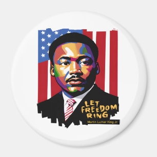 Freiheitsring, MLK-Zitat, Schwarze Geschichte gela Magnet