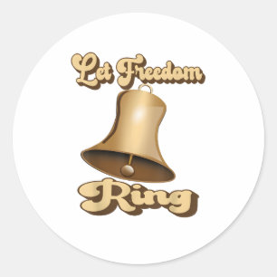 Freiheitsring Retro Vintage Glocke gelassen Runder Aufkleber