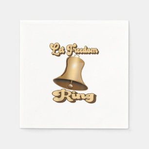 Freiheitsring Retro Vintage Glocke gelassen Serviette