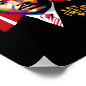 Freiheitsring-Zitat gelassen Poster (Ecke)