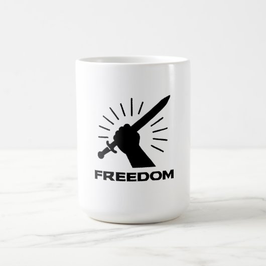 Freiheitsschwert-Grafik Kaffeetasse (Mittel)