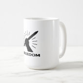 Freiheitsschwert-Grafik Kaffeetasse (VorderseiteRechts)