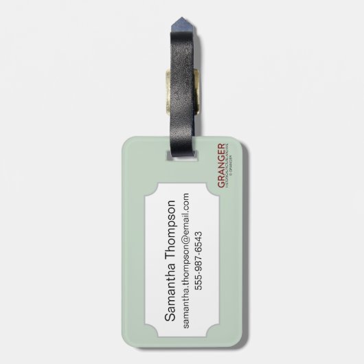 Freiheitsstatue, 1900 gepäckanhänger (Rückseite vertikal)