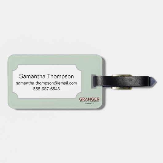 Freiheitsstatue, 1900 gepäckanhänger (Rückseite horizontal)