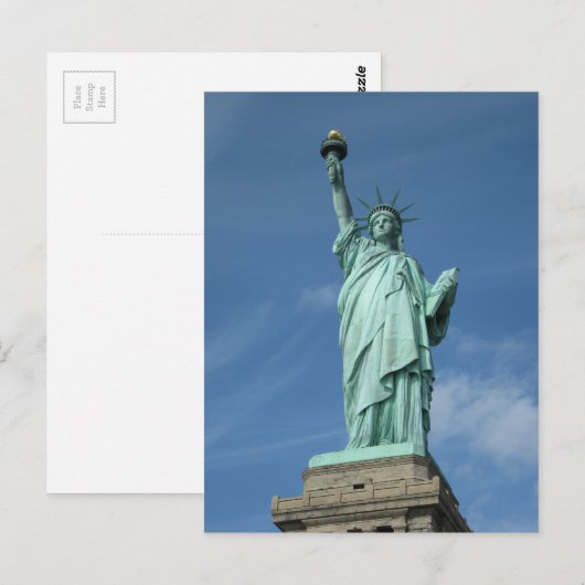 Freiheitsstatue 3 postkarte (Vorne/Hinten)