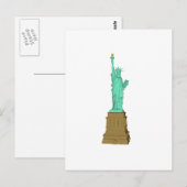 Freiheitsstatue: 3D-Modell: Postkarte (Vorne/Hinten)