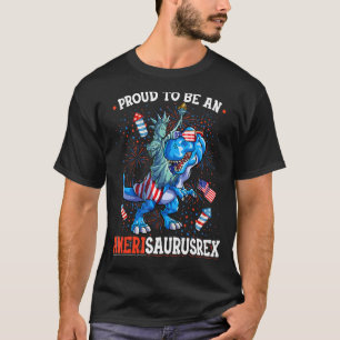 Freiheitsstatue 4. Juli Dino Boys Men Americ T-Shirt
