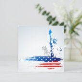 Freiheitsstatue 4. Juli Einladung (Stehend Vorderseite)