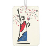 Freiheitsstatue 4. Juli Feuerwerk Autolufterfrischer (Rückseite)